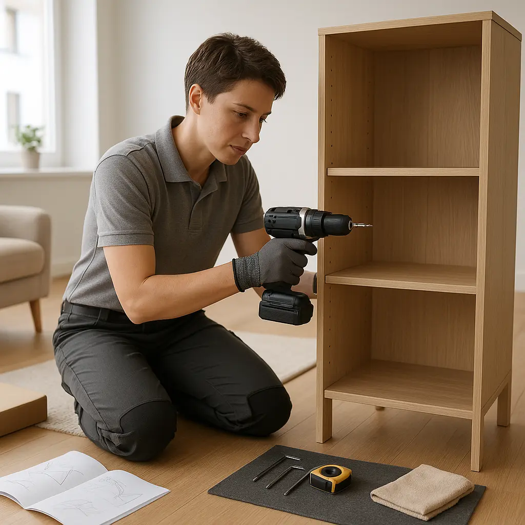 Profesionální montáž nábytku v moderním bytě