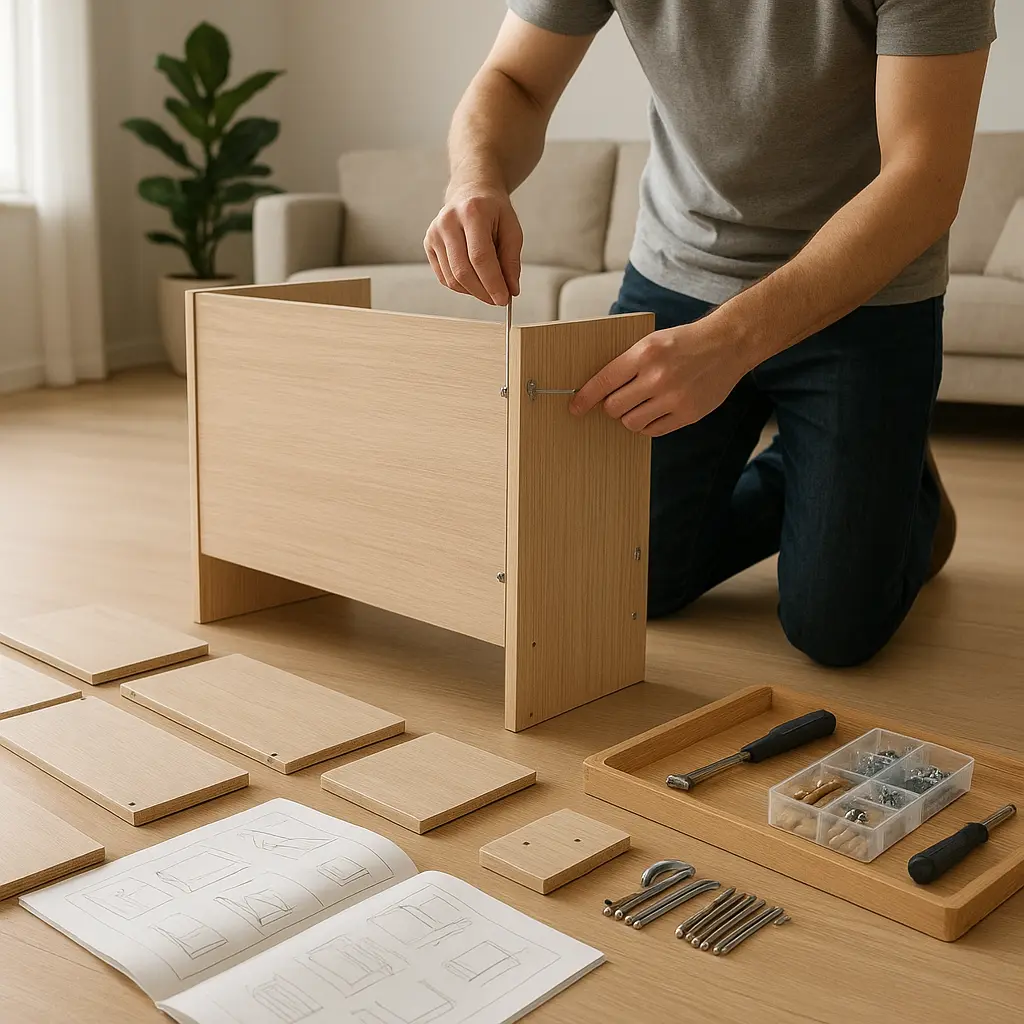 Montáž plochého balení nábytku