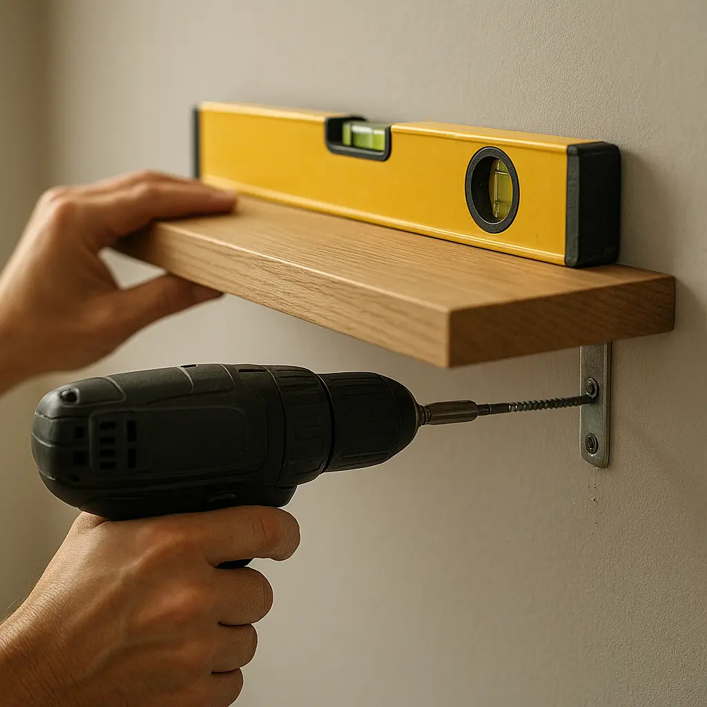 Kotvení polic a nábytku na zeď