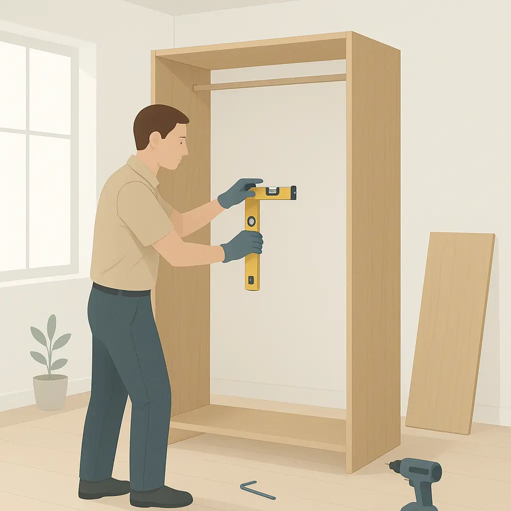 Instalace šatní skříně